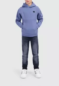 Толстовка с капюшоном SLIM FIT Ballin, сине-серый