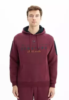 Толстовка с капюшоном SLOGAN DETAILED Arma, темно-красный