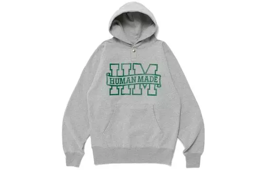 Толстовка с капюшоном Snap HUMAN MADE, серый