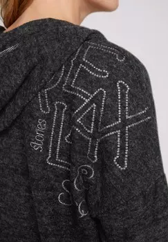 Толстовка с капюшоном SOCCX KAPUZENPULLOVER AUS FLAUSCHSTRICK Soccx, черный