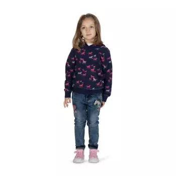 Толстовка с капюшоном СОЛЬ И ПЕРЕЦ «АОП блестящая Лошадь» с уютной изнанкой Salt And Pepper, цвет blau