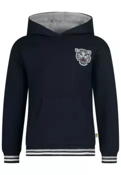 Толстовка с капюшоном СОЛЬ И ПЕРЕЦ "Атлетик" с крутой тигровой аппликацией Salt And Pepper, синий