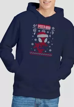 Толстовка с капюшоном SPIDERMAN SNOWFLAKE CHRISTMAS PRINT Marvel, темно-синий