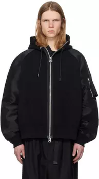 Толстовка с капюшоном Sponge Sweat sacai, черный