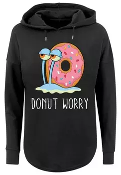 Толстовка с капюшоном SPONGEBOB SCHWAMMKOPF DONUT WORRY GARRY F4NT4STIC, черный