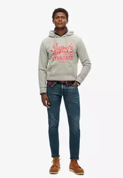 Толстовка с капюшоном STANDARD SCRIPT Superdry, темно-серый