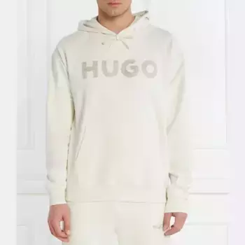 Толстовка с капюшоном стандартного кроя Hugo, бежевый