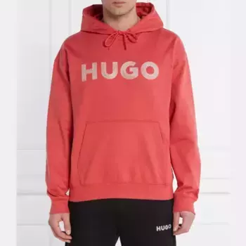 Толстовка с капюшоном стандартного кроя Hugo, красный