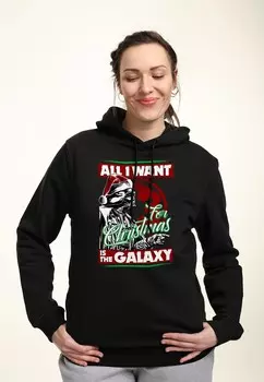 Толстовка с капюшоном STAR WARS CLASSIC VADER XMAS GALAXY Star Wars, черный