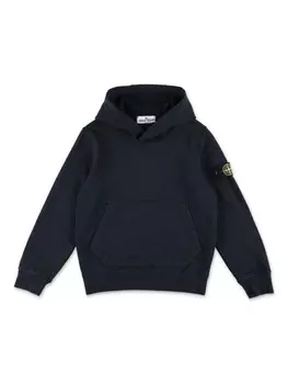 Толстовка с капюшоном Stone Island Junior Compass-badge, черный
