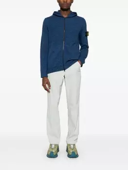 Толстовка с капюшоном Stone Island в крапинку, синий