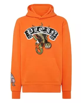 Толстовка с капюшоном Stones Gothic Plein Philipp Plein, оранжевый