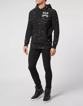 Толстовка с капюшоном Stones LA Fingers Philipp Plein, черный