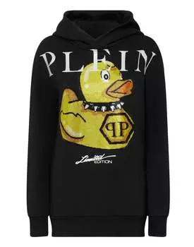 Толстовка с капюшоном Stones PP Duck PHILIPP PLEIN, черный