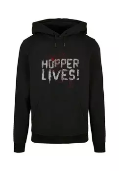 Толстовка с капюшоном STRANGER THINGS HOPPERS LIVE ABSOLUTE CULT, черный