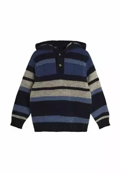 Толстовка с капюшоном STRIPED REGULAR FIT JoJo Maman Bb, синий
