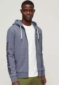 Толстовка с капюшоном Superdry "ATHLETIC COLL GRAPHIC ZIPHOOD", цвет Tois Blue Grit