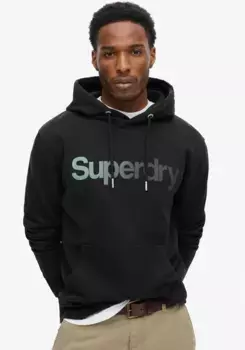 Толстовка с капюшоном Superdry "CORE LOGO FADE LOOSE HOOD", черный