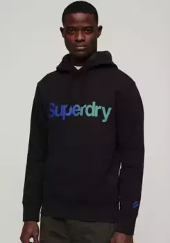 Толстовка с капюшоном Superdry "CORE LOGO LOOSE HOOD", черный