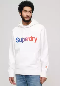 Толстовка с капюшоном Superdry "CORE LOGO LOOSE HOOD", белый