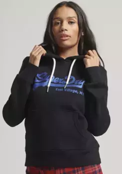 Толстовка с капюшоном Superdry "EMBELLISHED VL HOODIE", черный