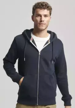 Толстовка с капюшоном Superdry "ESSENTIAL LOGO ZIP HOODIE", цвет Eclipse Navy