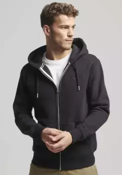 Толстовка с капюшоном Superdry "ESSENTIAL LOGO ZIP HOODIE", черный