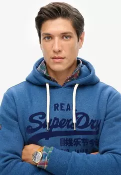 Толстовка с капюшоном Superdry, синий