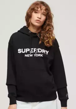 Толстовка с капюшоном Superdry "SPORT LUXE LOOSE HOOD", черный