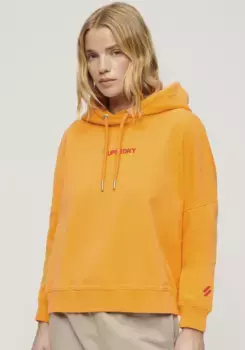 Толстовка с капюшоном Superdry "SPORTSWEAR LOGO BOXY HOOD", цвет Pop Orange