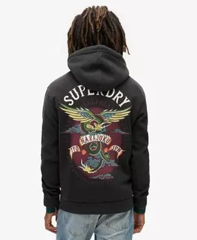 Толстовка с капюшоном Superdry Sweatshirt Tattoo, черный