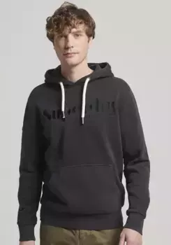 Толстовка с капюшоном Superdry "TERRAIN LOGO OVERDYED HOODIE", черный