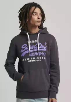 Толстовка с капюшоном Superdry "VINTAGE VL PREM GOOD OD HOOD", черный