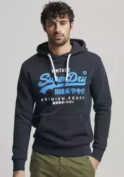 Толстовка с капюшоном Superdry "VINTAGE VL PREM GOOD OD HOOD", цвет Midnight Navy