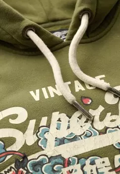 Толстовка с капюшоном Superdry, зеленый