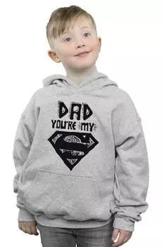 Толстовка с капюшоном «Супермен» и «Суперпапа» DC Comics, серый