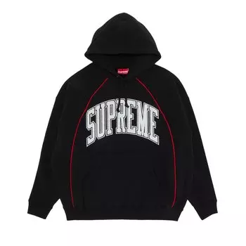Толстовка с капюшоном Supreme Boxy Piping Arc, цвет Черный