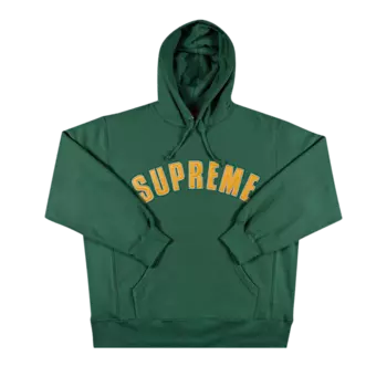 Толстовка с капюшоном Supreme Pearl Logo, темно-зеленая