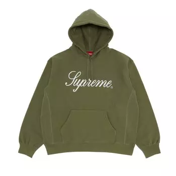 Толстовка с капюшоном Supreme с рельефным рисунком, цвет Светло-оливковый