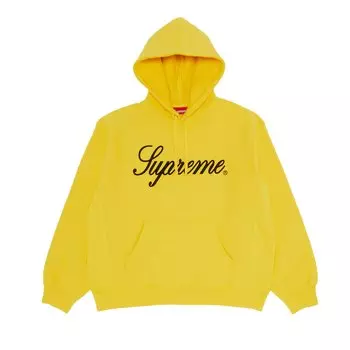 Толстовка с капюшоном Supreme с рельефным рисунком, цвет Жёлтый