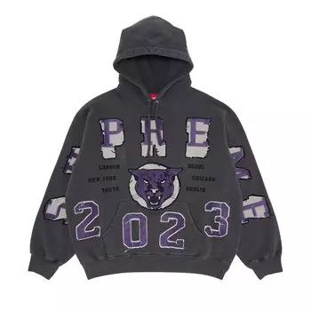 Толстовка с капюшоном Supreme Washed Panther, цвет Черный