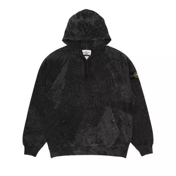 Толстовка с капюшоном Supreme x Stone Island, цвет Черный
