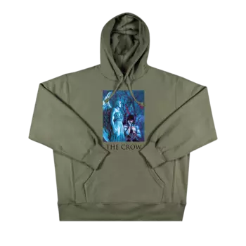 Толстовка с капюшоном Supreme x The Crow, светло-оливковая