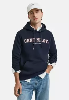 Толстовка с капюшоном Sweatshirt GANT, темно-синий