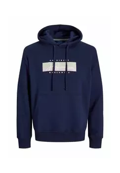 Толстовка с капюшоном Sweatshirt Jack & Jones, темно-синий