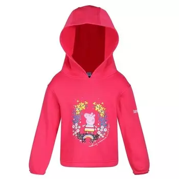 Толстовка с капюшоном «Свинка Пеппа» для мальчиков и девочек ярко-розового цвета REGATTA, цвет rosa