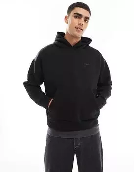 Толстовка с капюшоном свободного кроя черного цвета Jack & Jones