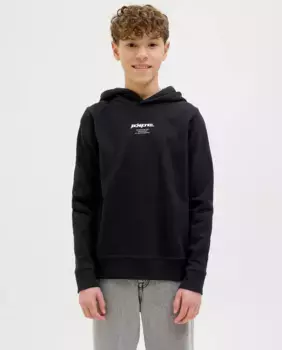 Толстовка с капюшоном свободного кроя для мальчиков Jack & Jones, чёрный