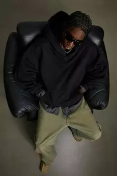 Толстовка с капюшоном свободного кроя H&M, черный