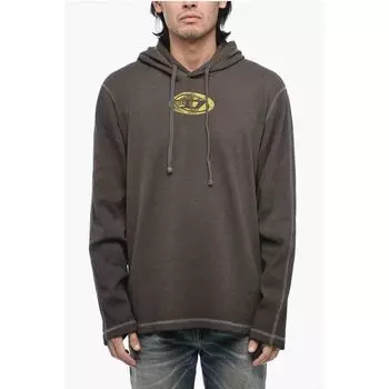 Толстовка с капюшоном T-CRONE-LS с эффектом потертости Diesel, Brown